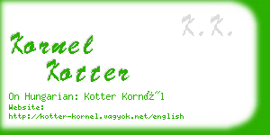 kornel kotter business card